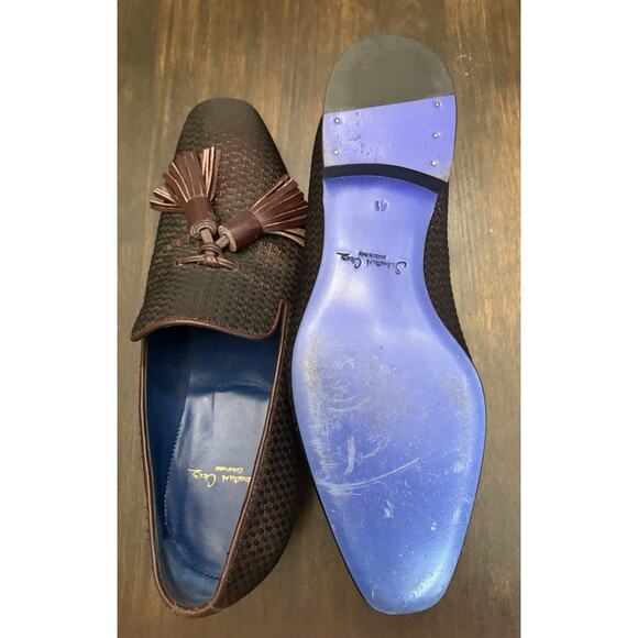 Sebastian Cruz Couture Men’s Burgundy Diamanté Loafers Tassle 41 Size 8 $1495 main image 7